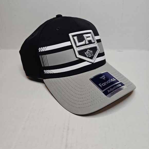 Los Angeles Kings Fanatics NHL Iconic Alpha Adjustable Hat Cap Black Gray LA Men - Picture 3 of 6